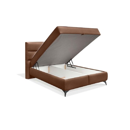 Κρεβάτι με αποθηκευτικό χώρο και στρώμα με ανεξάρτητα ελατήρια Eden κονιάκ 160x200