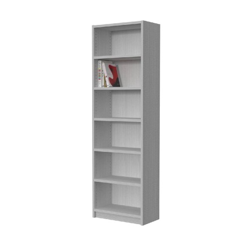 Modeco - ΒΙΒΛΙΟΘΗΚΗ 6 ΡΑΦΙΩΝ 62,5x33x201,5 cm - ΛΕΥΚΟ ΡΙΓΑ - 62.5x33.0x201.5 Modeco - ΒΙΒΛΙΟΘΗΚΗ 6 ΡΑΦΙΩΝ 62,5x33x201,5 cm - ΛΕΥΚΟ ΡΙΓΑ - 62.5x33.0x201.5