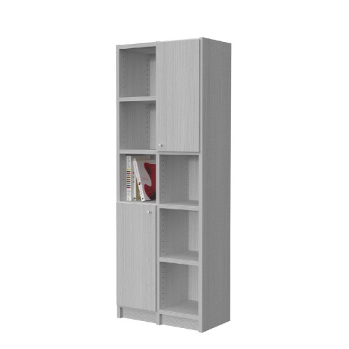 Modeco - ΒΙΒΛΙΟΘΗΚΗ 6 ΡΑΦΙΩΝ ΜΕ 2 ΠΟΡΤΕΣ 62,5x33x169,5 cm - ΛΕΥΚΟ ΡΙΓΑ - 62.5x33.0x169.5 Modeco - ΒΙΒΛΙΟΘΗΚΗ 6 ΡΑΦΙΩΝ ΜΕ 2 ΠΟΡΤΕΣ 62,5x33x169,5 cm - ΛΕΥΚΟ ΡΙΓΑ - 62.5x33.0x169.5