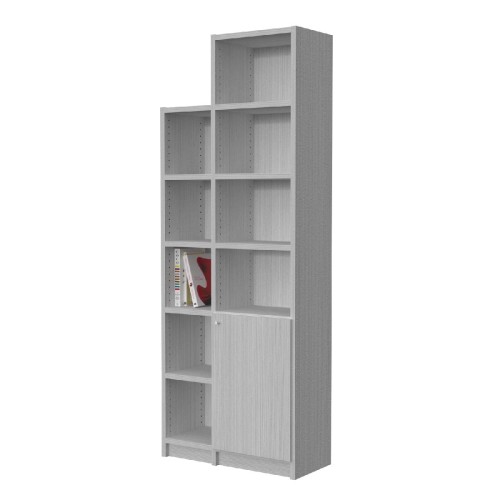 Modeco - ΒΙΒΛΙΟΘΗΚΗ 9 ΡΑΦΙΩΝ ΜΕ ΠΟΡΤΑ 76x33x201,5 cm - ΛΕΥΚΟ ΡΙΓΑ - 76.0x33.0x201.5 Modeco - ΒΙΒΛΙΟΘΗΚΗ 9 ΡΑΦΙΩΝ ΜΕ ΠΟΡΤΑ 76x33x201,5 cm - ΛΕΥΚΟ ΡΙΓΑ - 76.0x33.0x201.5