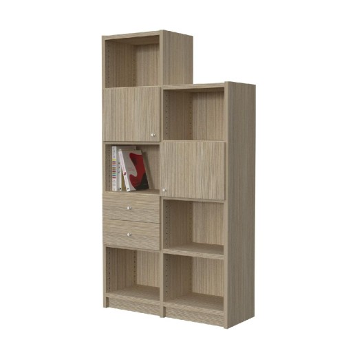 Modeco - ΒΙΒΛΙΟΘΗΚΗ 6 ΡΑΦΙΩΝ ΜΕ 2 ΣΥΡΤΑΡΙΑ & 2 ΠΟΡΤΕΣ 89,5x33x169,5 cm - ΠΕΥΚΟ - 89.5x33.0x169.5 Modeco - ΒΙΒΛΙΟΘΗΚΗ 6 ΡΑΦΙΩΝ ΜΕ 2 ΣΥΡΤΑΡΙΑ & 2 ΠΟΡΤΕΣ 89,5x33x169,5 cm - ΠΕΥΚΟ - 89.5x33.0x169.5