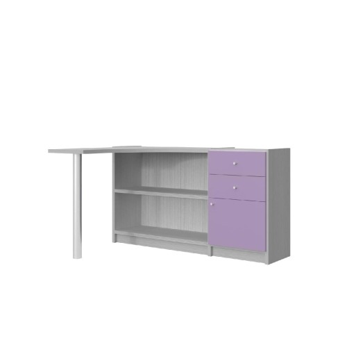 Modeco - ΓΩΝΙΑΚΟ ΓΡΑΦΕΙΟ-ΒΙΒΛΙΟΘΗΚΗ ΜΕ ΜΕΤΑΛΛΙΚΟ ΠΟΔΙ - ΛΕΥΚΟ ΡΙΓΑ/ΛΙΛΑ - 133.0x101.0x74.0 Modeco - ΓΩΝΙΑΚΟ ΓΡΑΦΕΙΟ-ΒΙΒΛΙΟΘΗΚΗ ΜΕ ΜΕΤΑΛΛΙΚΟ ΠΟΔΙ - ΛΕΥΚΟ ΡΙΓΑ/ΛΙΛΑ - 133.0x101.0x74.0