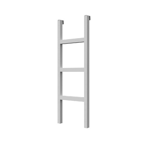 Modeco - ΞΥΛΙΝΗ ΣΚΑΛΑ ΚΟΥΚΕΤΑΣ - ΛΕΥΚΟ - 37.0x108.0 Modeco - ΞΥΛΙΝΗ ΣΚΑΛΑ ΚΟΥΚΕΤΑΣ - ΛΕΥΚΟ - 37.0x108.0