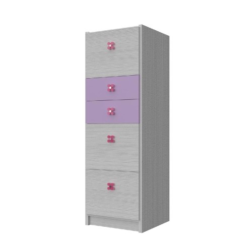 Modeco - ΣΥΡΤΑΡΙΕΡΑ 5 ΣΥΡΤΑΡΙΩΝ ΨΗΛΗ - ΛΕΥΚΟ ΡΙΓΑ/ΛΙΛΑ - 46.0x43.0x137.9 Modeco - ΣΥΡΤΑΡΙΕΡΑ 5 ΣΥΡΤΑΡΙΩΝ ΨΗΛΗ - ΛΕΥΚΟ ΡΙΓΑ/ΛΙΛΑ - 46.0x43.0x137.9