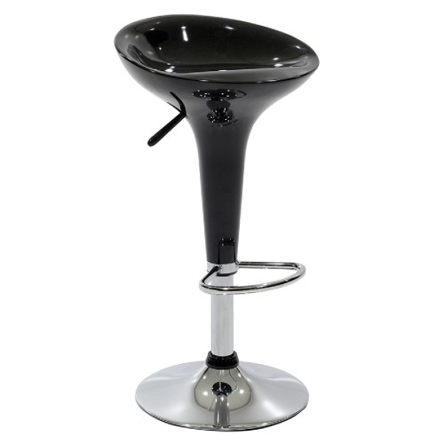 Σκαμπό μπαρ Felice pakoworld πτυσσόμενο μεταλλικό χρωμίου με ABS χρώμα μαύρο Σκαμπό μπαρ Felice pakoworld πτυσσόμενο μεταλλικό χρωμίου με ABS χρώμα μαύρο