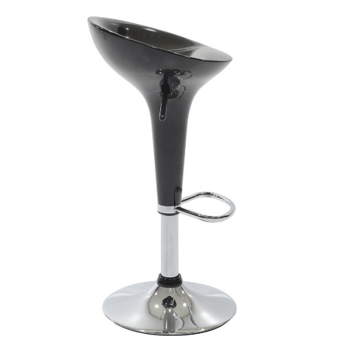 Σκαμπό μπαρ Felice pakoworld πτυσσόμενο μεταλλικό χρωμίου με ABS χρώμα μαύρο Σκαμπό μπαρ Felice pakoworld πτυσσόμενο μεταλλικό χρωμίου με ABS χρώμα μαύρο