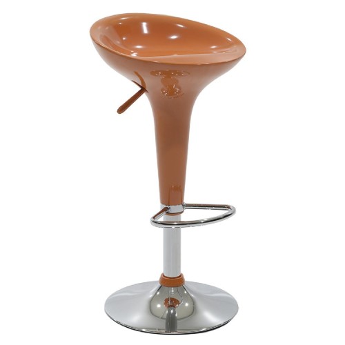 Σκαμπό μπαρ Felice pakoworld πτυσσόμενο ABS πορτοκαλί-μέταλλο χρωμίου Σκαμπό μπαρ Felice pakoworld πτυσσόμενο ABS πορτοκαλί-μέταλλο χρωμίου