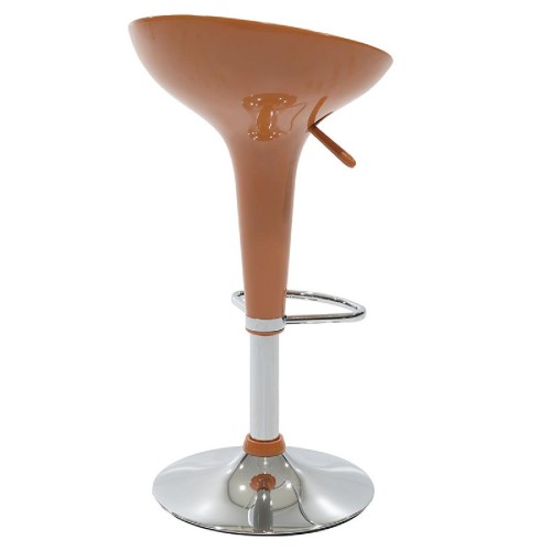 Σκαμπό μπαρ Felice pakoworld πτυσσόμενο ABS πορτοκαλί-μέταλλο χρωμίου Σκαμπό μπαρ Felice pakoworld πτυσσόμενο ABS πορτοκαλί-μέταλλο χρωμίου