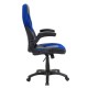 Καρέκλα γραφείου Wolf gaming pakoworld pu μαύρο-mesh μπλε