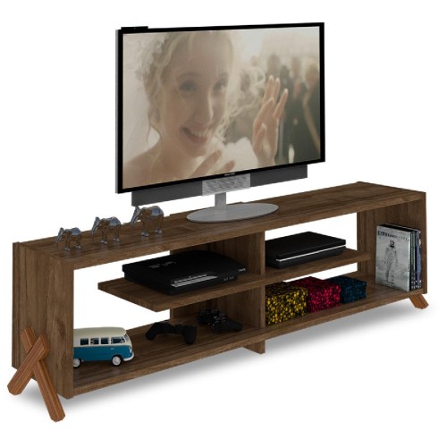 Έπιπλο τηλεόρασης KIPP pakoworld χρώμα καρυδί 145x31x39εκ Έπιπλο τηλεόρασης KIPP pakoworld χρώμα καρυδί 145x31x39εκ