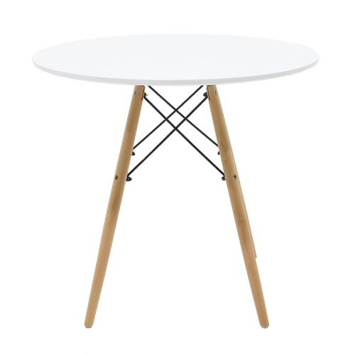 Τραπέζι Julita pakoworld Φ80 επιφάνεια MDF λευκό Τραπέζι Julita pakoworld Φ80 επιφάνεια MDF λευκό