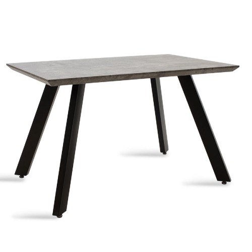 Τραπέζι Philadelphia pakoworld επιφάνεια MDF γκρι cement-μαύρο 120x80x74,5εκ Τραπέζι Philadelphia pakoworld επιφάνεια MDF γκρι cement-μαύρο 120x80x74,5εκ