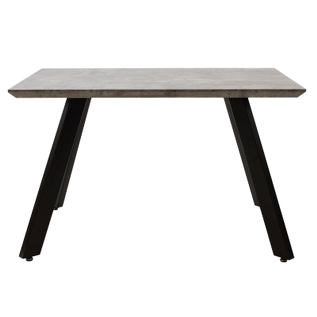 Τραπέζι Philadelphia pakoworld επιφάνεια MDF γκρι cement-μαύρο 120x80x74,5εκ