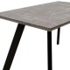Τραπέζι Philadelphia pakoworld επιφάνεια MDF γκρι cement-μαύρο 120x80x74,5εκ