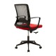 Καρέκλα γραφείου εργασίας Cage pakoworld mesh μαύρο-κόκκινο