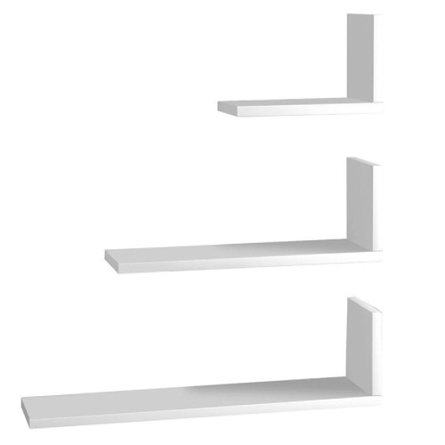 Ραφιέρα τοίχου τριών τεμαχίων PWF-0003 pakoworld χρώμα λευκό 60x14,5x66,5εκ Ραφιέρα τοίχου τριών τεμαχίων PWF-0003 pakoworld χρώμα λευκό 60x14,5x66,5εκ