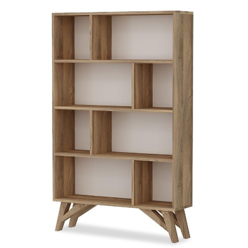 Βιβλιοθήκη PWF-0025 pakoworld χρώμα καρυδί 90x25x143,5εκ Βιβλιοθήκη PWF-0025 pakoworld χρώμα καρυδί 90x25x143,5εκ