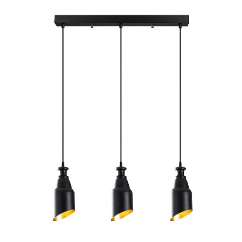 Φωτιστικό οροφής τρίφωτο PWL-0183 pakoworld Ε27 μαύρο-χρυσό 53x13x126εκ Φωτιστικό οροφής τρίφωτο PWL-0183 pakoworld Ε27 μαύρο-χρυσό 53x13x126εκ