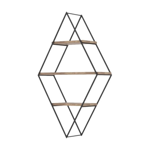 Ραφιέρα τοίχου PWF-0427 pakoworld μαύρο-φυσικό 60x21x100εκ Ραφιέρα τοίχου PWF-0427 pakoworld μαύρο-φυσικό 60x21x100εκ