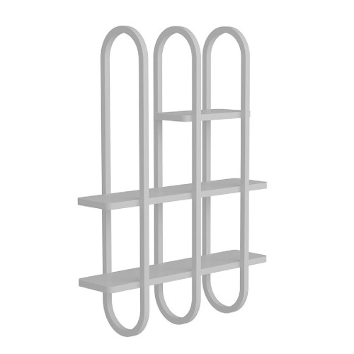 Ραφιέρα τοίχου PWF-0411 pakoworld λευκό-γκρι 86,5x22,5x122εκ Ραφιέρα τοίχου PWF-0411 pakoworld λευκό-γκρι 86,5x22,5x122εκ