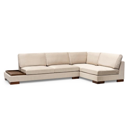 Γωνιακός καναπές PWF-0520 pakoworld αριστερή γωνία βελούδο μπεζ-καρυδί 313x193x63εκ Γωνιακός καναπές PWF-0520 pakoworld αριστερή γωνία βελούδο μπεζ-καρυδί 313x193x63εκ