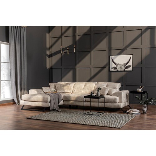 Γωνιακός καναπές PWF-0503 pakoworld δεξιά γωνία ύφασμα μπέζ-μαύρο 308x190x100cm Γωνιακός καναπές PWF-0503 pakoworld δεξιά γωνία ύφασμα μπέζ-μαύρο 308x190x100cm