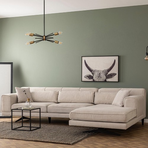 Γωνιακός Καναπές PWF-0533 pakoworld αριστερή γωνία ύφασμα μπεζ-μαύρο 308x198x78εκ Γωνιακός Καναπές PWF-0533 pakoworld αριστερή γωνία ύφασμα μπεζ-μαύρο 308x198x78εκ