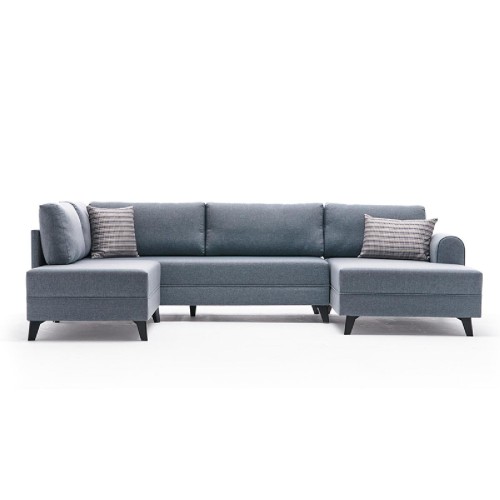 Πολυμορφικός καναπές κρεβάτι PWF-0534 pakoworld ύφασμα ανοικτό μπλε 300x202x78εκ Πολυμορφικός καναπές κρεβάτι PWF-0534 pakoworld ύφασμα ανοικτό μπλε 300x202x78εκ