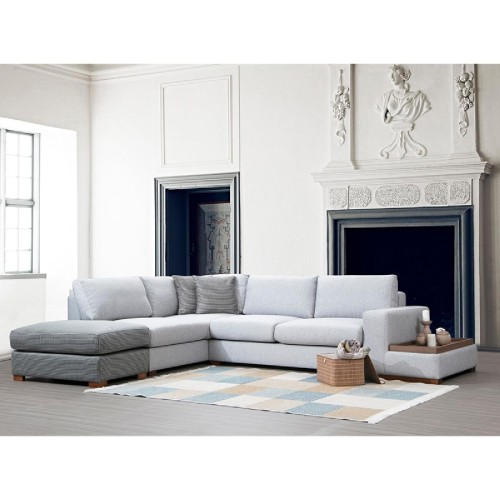 Γωνιακός καναπές PWF-0527 pakoworld δεξιά γωνία ύφασμα γκρι-καρυδί 308x246x85εκ Γωνιακός καναπές PWF-0527 pakoworld δεξιά γωνία ύφασμα γκρι-καρυδί 308x246x85εκ