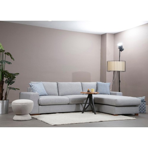 Γωνιακός καναπές PWF-0538 pakoworld αριστερή γωνία ύφασμα γκρι-καρυδί 290x194x85εκ Γωνιακός καναπές PWF-0538 pakoworld αριστερή γωνία ύφασμα γκρι-καρυδί 290x194x85εκ