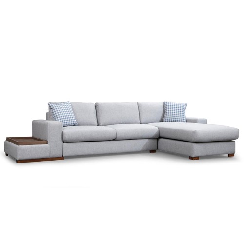 Γωνιακός καναπές PWF-0543 pakoworld αριστερή γωνία ύφασμα ανοικτό γκρι-καρυδί 332x194x85εκ Γωνιακός καναπές PWF-0543 pakoworld αριστερή γωνία ύφασμα ανοικτό γκρι-καρυδί 332x194x85εκ