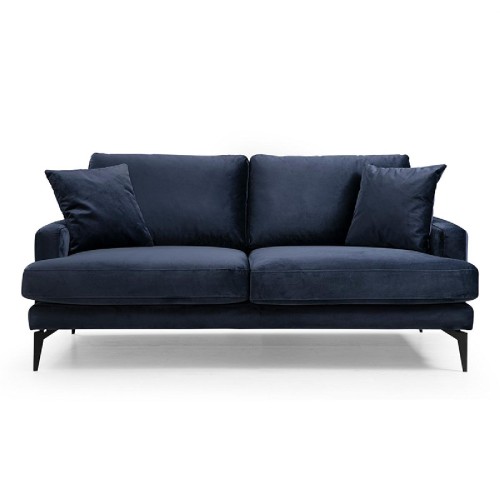 Καναπές 2θέσιοςFortune pakoworld βελούδο μπλε-μαύρο 175x88x90εκ Καναπές 2θέσιοςFortune pakoworld βελούδο μπλε-μαύρο 175x88x90εκ