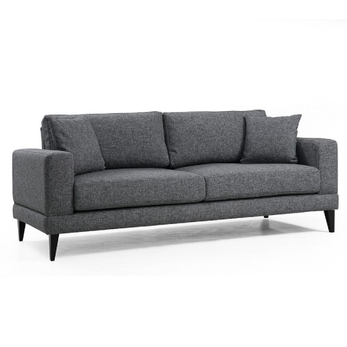 Καναπές 3θέσιος PWF-0510 pakoworld ύφασμα σκούρο γκρι-μαύρο 210x85x90εκ Καναπές 3θέσιος PWF-0510 pakoworld ύφασμα σκούρο γκρι-μαύρο 210x85x90εκ