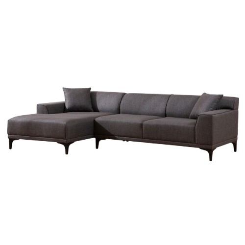 Γωνιακός καναπές PWF-0566 pakoworld δεξιά γωνία ύφασμα ανθρακί 250x145x69εκ Γωνιακός καναπές PWF-0566 pakoworld δεξιά γωνία ύφασμα ανθρακί 250x145x69εκ