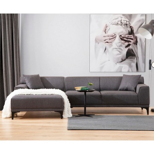 Γωνιακός καναπές PWF-0566 pakoworld δεξιά γωνία ύφασμα ανθρακί 250x145x69εκ Γωνιακός καναπές PWF-0566 pakoworld δεξιά γωνία ύφασμα ανθρακί 250x145x69εκ