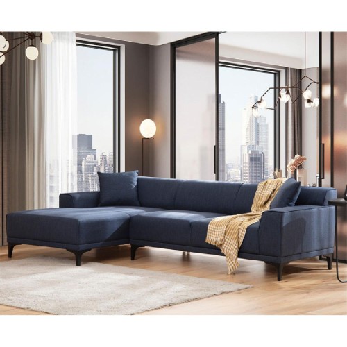 Γωνιακός καναπές PWF-0566 pakoworld δεξιά γωνία ύφασμα μπλε 250x145x69εκ Γωνιακός καναπές PWF-0566 pakoworld δεξιά γωνία ύφασμα μπλε 250x145x69εκ