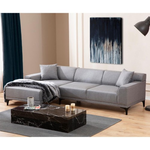 Γωνιακός καναπές PWF-0566 pakoworld δεξιά γωνία ύφασμα γκρι 250x145x69εκ Γωνιακός καναπές PWF-0566 pakoworld δεξιά γωνία ύφασμα γκρι 250x145x69εκ