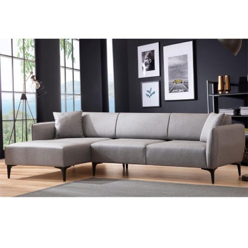 Γωνιακός καναπές PWF-0565 pakoworld δεξιά γωνία ύφασμα γκρι 270x95x67εκ Γωνιακός καναπές PWF-0565 pakoworld δεξιά γωνία ύφασμα γκρι 270x95x67εκ