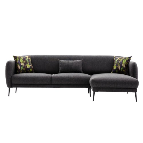 Γωνιακός καναπές-κρεβάτι PWF-0577 pakoworld αριστερή γωνία ύφασμα ανθρακί 265x163x80εκ Γωνιακός καναπές-κρεβάτι PWF-0577 pakoworld αριστερή γωνία ύφασμα ανθρακί 265x163x80εκ