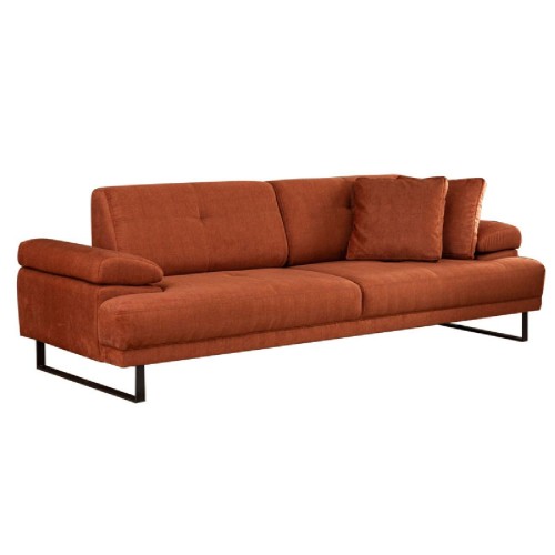 Καναπές 3θέσιος PWF-0586 pakoworld ύφασμα κεραμιδί 239x99x83εκ Καναπές 3θέσιος PWF-0586 pakoworld ύφασμα κεραμιδί 239x99x83εκ