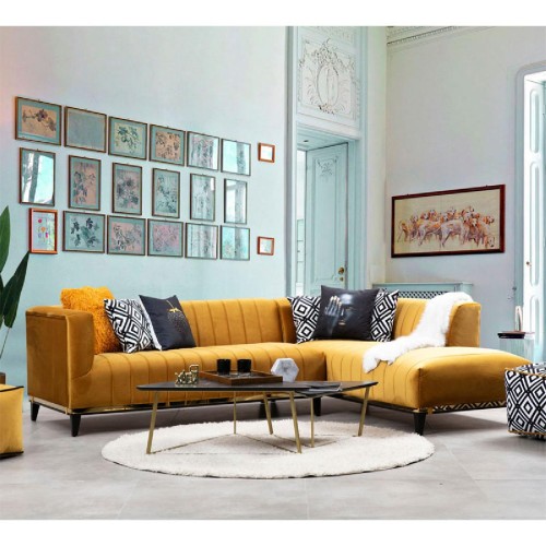 Γωνιακός καναπές PWF-0570 pakoworld αριστερή γωνία ύφασμα πορτοκαλί 262x89x75εκ Γωνιακός καναπές PWF-0570 pakoworld αριστερή γωνία ύφασμα πορτοκαλί 262x89x75εκ