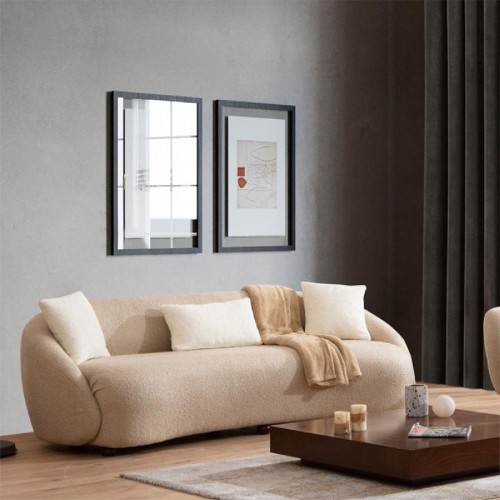 Καναπές 3θέσιος PWF-0591 ύφασμα κρεμ 230x94x75εκ Καναπές 3θέσιος PWF-0591 ύφασμα κρεμ 230x94x75εκ