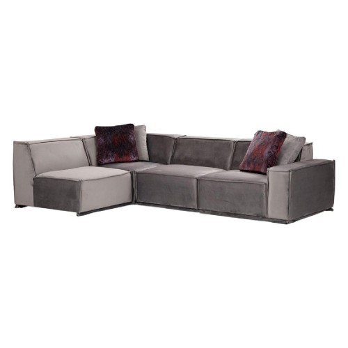 Γωνιακός καναπές με δεξιά γωνία PWF-0623 ύφασμα γκρι-ανθρακί 300/190x76εκ Γωνιακός καναπές με δεξιά γωνία PWF-0623 ύφασμα γκρι-ανθρακί 300/190x76εκ