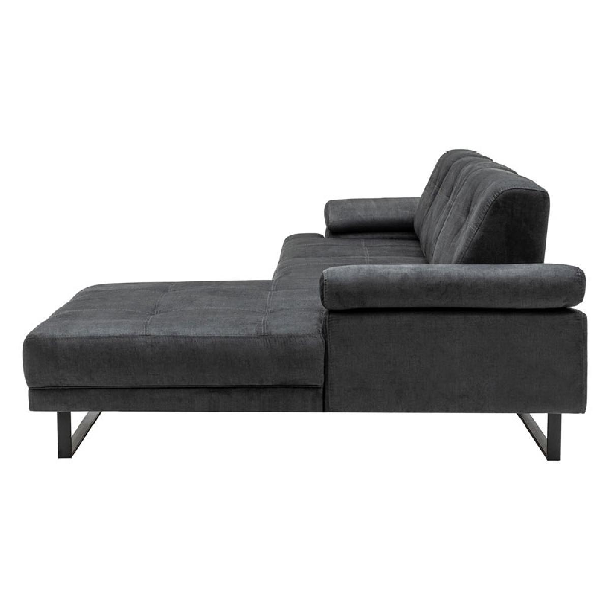 Γωνιακός καναπές με αριστερή γωνία PWF-0586 pakoworld ύφασμα ανθρακί 314x174x83εκ