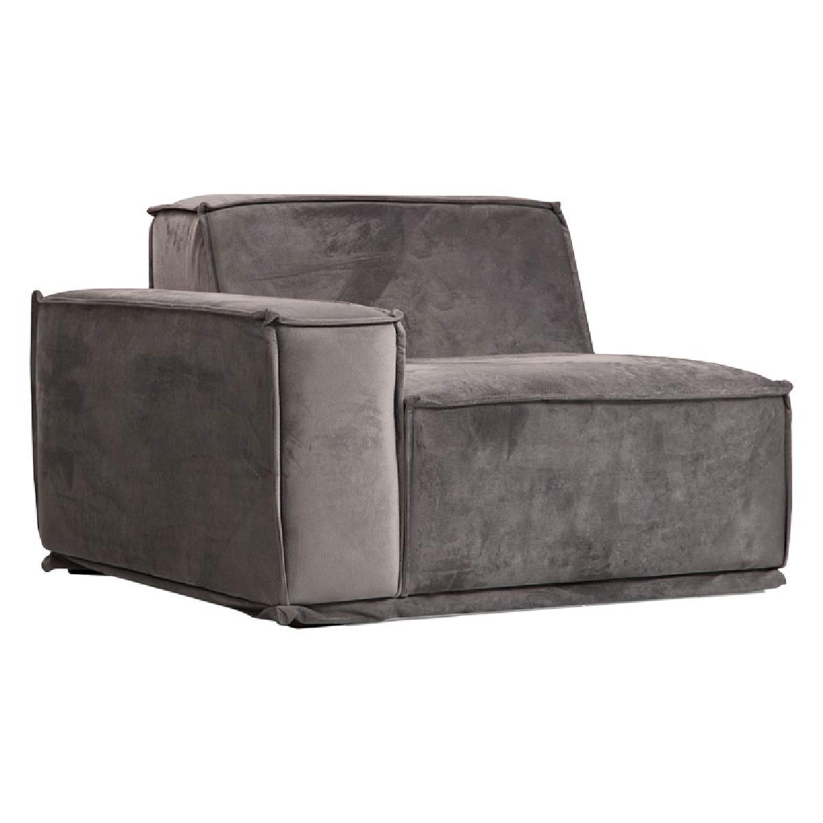 Γωνιακός καναπές με αριστερή γωνία PWF-0623 ύφασμα γκρι-ανθρακί 300/300x76εκ
