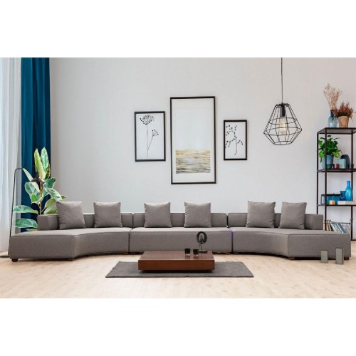 Γωνιακός καναπές PWF-0600 pakoworld ύφασμα γκρι 552x105x70εκ Γωνιακός καναπές PWF-0600 pakoworld ύφασμα γκρι 552x105x70εκ