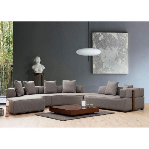 Γωνιακός καναπές με δεξιά γωνία PWF-0600 pakoworld ύφασμα γκρι 360/300x70εκ Γωνιακός καναπές με δεξιά γωνία PWF-0600 pakoworld ύφασμα γκρι 360/300x70εκ