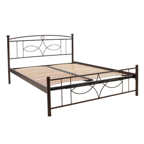 Κρεβάτι διπλό Indigo μεταλλικό χρώμα σκουριάς ματ 150x200εκ Κρεβάτι διπλό Indigo μεταλλικό χρώμα σκουριάς ματ 150x200εκ