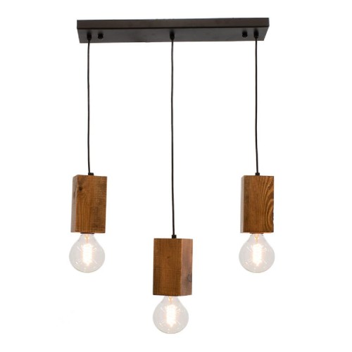 Φωτιστικό οροφής τρίφωτο PWL-0106 pakoworld Ε27 χρώμα καρυδί-μαύρο 51x10x72εκ Φωτιστικό οροφής τρίφωτο PWL-0106 pakoworld Ε27 χρώμα καρυδί-μαύρο 51x10x72εκ