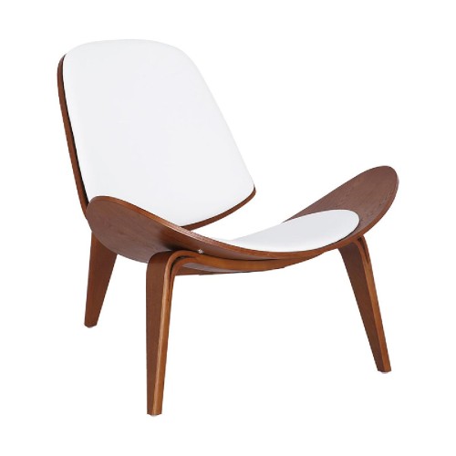 Πολυθρόνα Vilma pakoworld PU λευκό-καρυδί 90x73x75εκ Πολυθρόνα Vilma pakoworld PU λευκό-καρυδί 90x73x75εκ